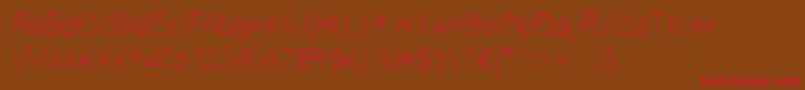 Brokenpieces Font – Red Fonts on Brown Background