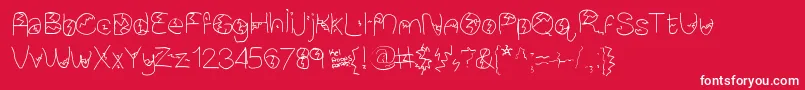 Brokenpieces Font – White Fonts on Red Background