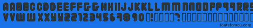 フォント22203 ffy – 黒い文字の青い背景