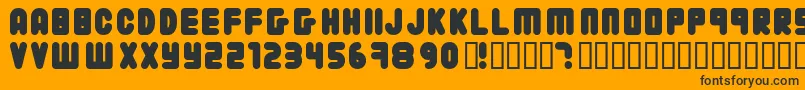 22203 ffy Font – Black Fonts on Orange Background