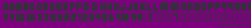 22203 ffy-Schriftart – Schwarze Schriften auf violettem Hintergrund