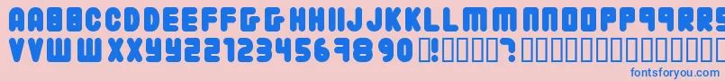 22203 ffy Font – Blue Fonts on Pink Background