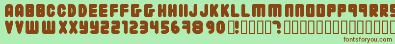 22203 ffy Font – Brown Fonts on Green Background