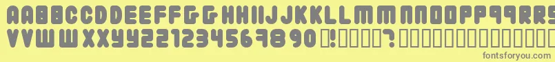 22203 ffy Font – Gray Fonts on Yellow Background