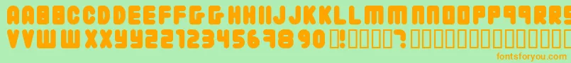 22203 ffy Font – Orange Fonts on Green Background