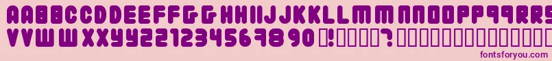 22203 ffy-fontti – violetit fontit vaaleanpunaisella taustalla