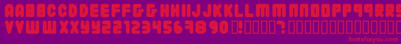 22203 ffy Font – Red Fonts on Purple Background