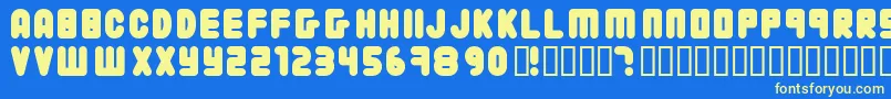 22203 ffy Font – Yellow Fonts on Blue Background