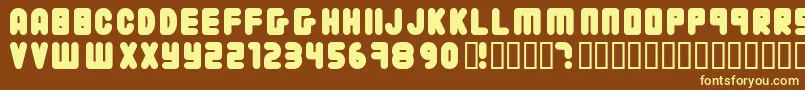 22203 ffy Font – Yellow Fonts on Brown Background