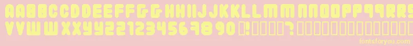 22203 ffy Font – Yellow Fonts on Pink Background