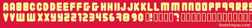 22203 ffy Font – Yellow Fonts on Red Background