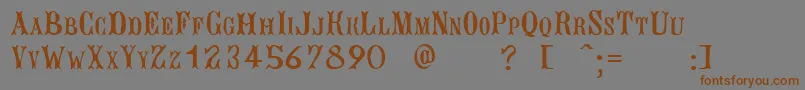 BujardetFreresUnregistered Font – Brown Fonts on Gray Background