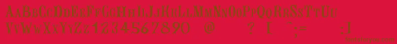 Police BujardetFreresUnregistered – polices brunes sur fond rouge