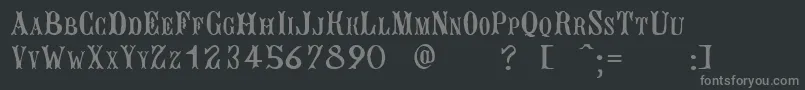 Шрифт BujardetFreresUnregistered – серые шрифты на чёрном фоне