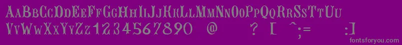 BujardetFreresUnregistered Font – Gray Fonts on Purple Background
