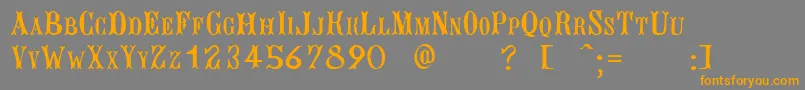 BujardetFreresUnregistered Font – Orange Fonts on Gray Background