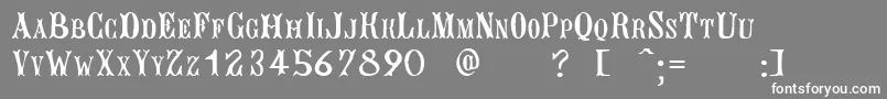 BujardetFreresUnregistered Font – White Fonts on Gray Background