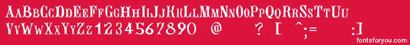 BujardetFreresUnregistered Font – White Fonts on Red Background