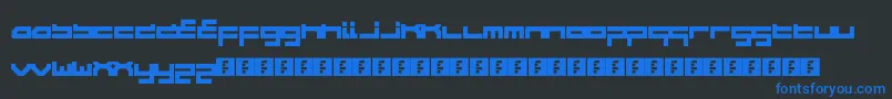Czcionka WipeoutHd – niebieskie czcionki na czarnym tle