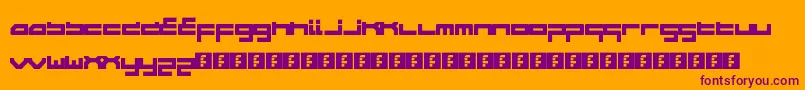WipeoutHd Font – Purple Fonts on Orange Background