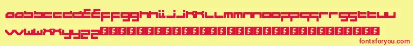 WipeoutHd Font – Red Fonts on Yellow Background