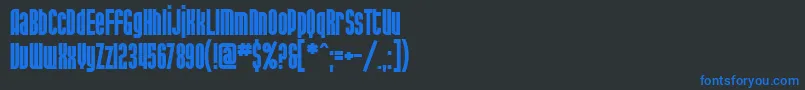 Czcionka SfPortMckenzieBold – niebieskie czcionki na czarnym tle