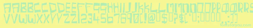 Lisätietoja CherryCoke-fontista CherryCoke-fontti – vihreät fontit keltaisella taustalla