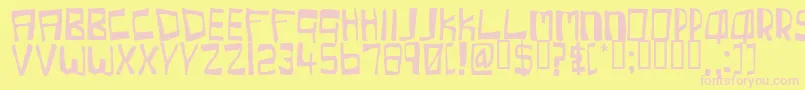 CherryCoke Font – Pink Fonts on Yellow Background