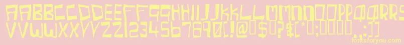 CherryCoke Font – Yellow Fonts on Pink Background