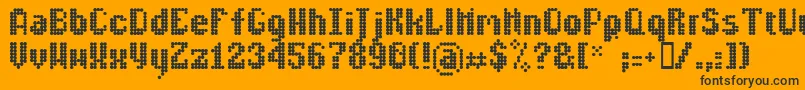 Lldisco Font – Black Fonts on Orange Background