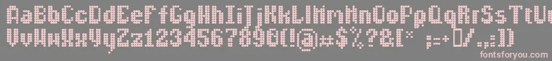 フォントLldisco – 灰色の背景にピンクのフォント