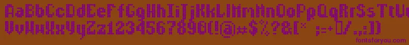Lldisco-fontti – violetit fontit ruskealla taustalla