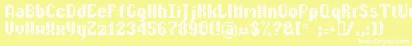 Lldisco-fontti – valkoiset fontit keltaisella taustalla