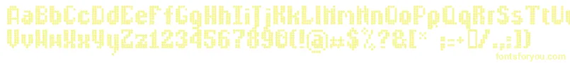 Lldisco Font – Yellow Fonts on White Background
