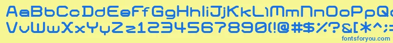 01Digitgraphics Font – Blue Fonts on Yellow Background