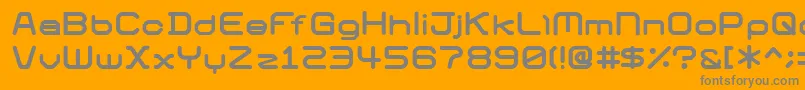 01Digitgraphics Font – Gray Fonts on Orange Background