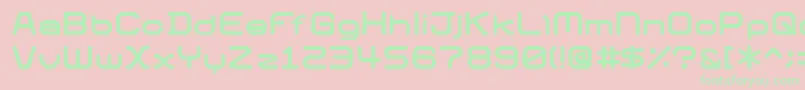 01Digitgraphics Font – Green Fonts on Pink Background