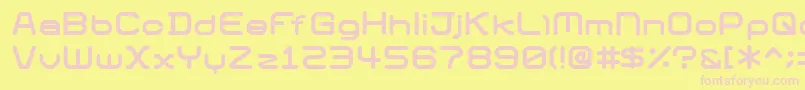 01Digitgraphics Font – Pink Fonts on Yellow Background
