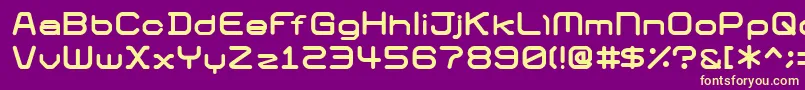 01Digitgraphics Font – Yellow Fonts on Purple Background