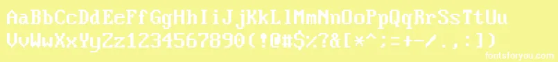 VideoRegular Font – White Fonts on Yellow Background