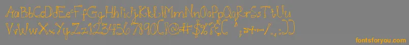 DjbDoodlEDoo Font – Orange Fonts on Gray Background