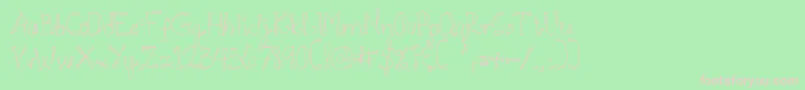 DjbDoodlEDoo Font – Pink Fonts on Green Background