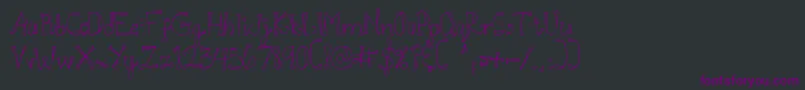 DjbDoodlEDoo Font – Purple Fonts on Black Background