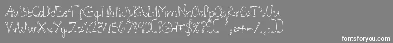 DjbDoodlEDoo Font – White Fonts on Gray Background