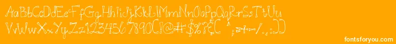 DjbDoodlEDoo Font – White Fonts on Orange Background