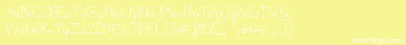 DjbDoodlEDoo Font – White Fonts on Yellow Background