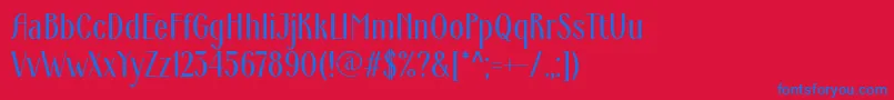 ArdecoWebfont-fontti – siniset fontit punaisella taustalla