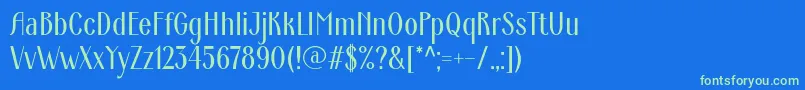 Шрифт ArdecoWebfont – зелёные шрифты на синем фоне