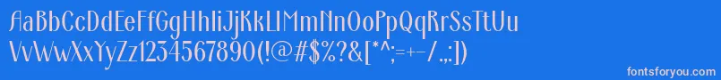 フォントArdecoWebfont – ピンクの文字、青い背景