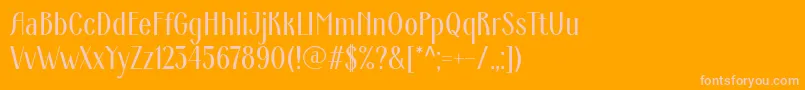 フォントArdecoWebfont – オレンジの背景にピンクのフォント